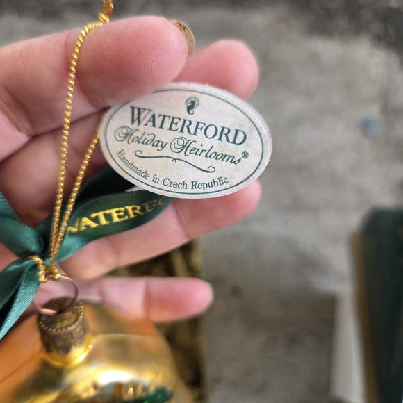 Waterford Red and Gold Holiday Ornaments - Picture 5 of 5
